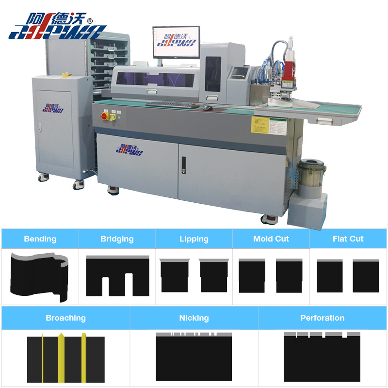BOBST-సర్టిఫైడ్ డై మేకర్స్ కోసం ABM-832C2 మల్టీ-ఫంక్షన్ స్టీల్ రూల్ డై ఆటో బెండర్ మెషిన్