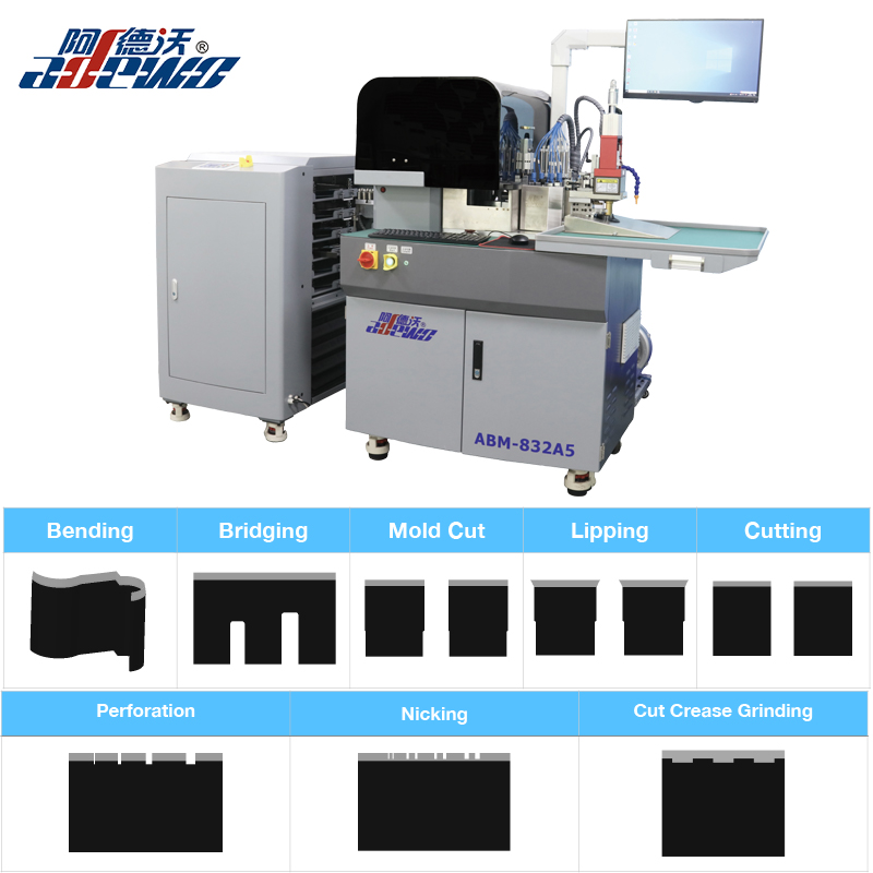 కట్ క్రీజ్ గ్రైండింగ్‌తో కొత్త స్టీల్ రూల్ ఆటో బెండర్ మెషిన్